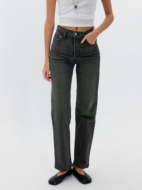 Levi’s Premium 501 Jeans Washed Grey / Black Button Fly